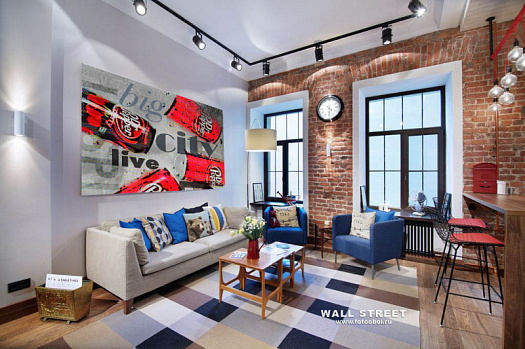 Фотообои в интерьере артикул podLOFT 20, podLOFT, Wall street Фотообои в интерьере артикул podLOFT 20, podLOFT, Wall street