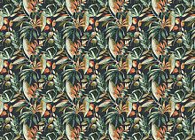 Чёрные обои в прихожую Grandeco Karuna A 71202