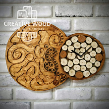 Панно в стиле Гранж Creative Wood Часы 15