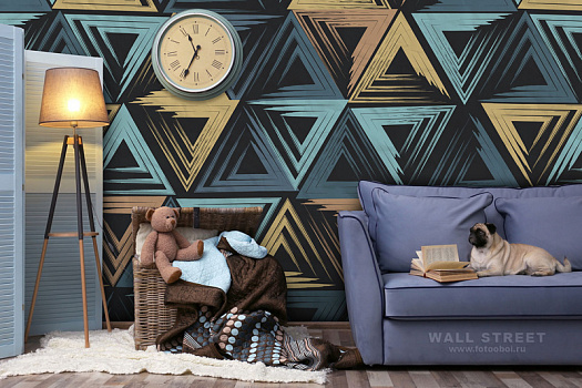 Фотообои в интерьере артикул Geometry 13, GEOMETRY, Wall street